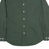 NAUTICA Mens Plain Shirt Green Long Sleeve M
