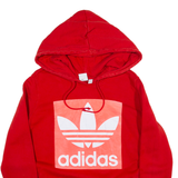 ADIDAS Womens Red Hoodie UK 14