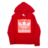 ADIDAS Womens Red Hoodie UK 14