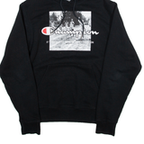 CHAMPION Womens Black Hoodie S