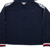 TOMMY HILFIGER Womens Blue Hoodie L