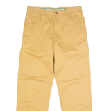 LACOSTE Chino Mens Trousers Brown Regular Straight W33 L31