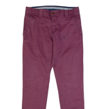 TOMMY HILFIGER Mens Trousers Maroon Slim Skinny W32 L32