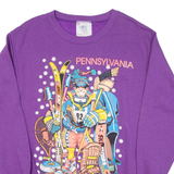 DELTA Pennsylvania Womens Sweatshirt Purple 90s USA M