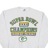 LOGO ATHLETICS Super Bowl Champions Mens Sweatshirt Grey 90s USA M