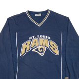 LEE St.louis Rams Mens Sweatshirt Blue V-Neck USA M