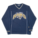 LEE St.louis Rams Mens Sweatshirt Blue V-Neck USA M