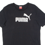 PUMA Mens T-Shirt Black Crew Neck M