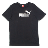 PUMA Mens T-Shirt Black Crew Neck M