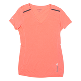 REEBOK Womens T-Shirt Pink V-Neck S