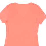REEBOK Womens T-Shirt Pink V-Neck S