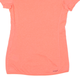 REEBOK Womens T-Shirt Pink V-Neck S