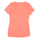 REEBOK Womens T-Shirt Pink V-Neck S