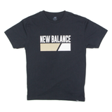 NEW BALANCE Mens T-Shirt Black Crew Neck S