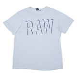 G-STAR RAW Mens T-Shirt Blue Crew Neck XL