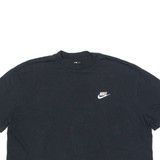 NIKE Cropped Womens T-Shirt Black Crew Neck L