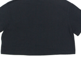 NIKE Cropped Womens T-Shirt Black Crew Neck L