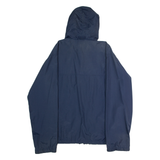 LL BEAN Mens Rain Jacket Blue Nylon 90s Hooded L