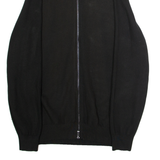 MASSIMO DUTTI Mens Track Jacket Black Knit Viscose M