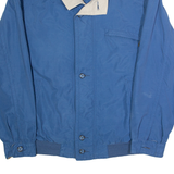 FIRST CLASS Mens Bomber Jacket Blue 90s L