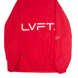 LVFT Mens Pullover Jacket Red USA Hooded XL