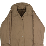 Womens Overcoat Coat Brown 90s L