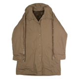 Womens Overcoat Coat Brown 90s L