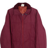 LE COQ SPORTIF Mens Bomber Jacket Maroon 90s S