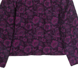 Womens Blazer Jacket Purple 90s Floral XL