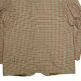HURRAH Mens Blazer Jacket Beige Wool Houndstooth XL