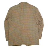HURRAH Mens Blazer Jacket Beige Wool Houndstooth XL