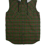 DIESEL Mens Lumberjack Gilet Green Flannel Hooded Plaid M