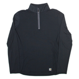 CARHARTT Womens T-Shirt Black Long Sleeve 1/4 Zip M