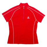 LOFFLER Womens Jersey Red 1/4 Zip S