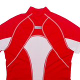 LOFFLER Womens Jersey Red 1/4 Zip S