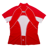 LOFFLER Womens Jersey Red 1/4 Zip S
