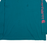 CARHARTT Mens T-Shirt Blue Long Sleeve 2XL