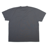 DICKIES Mens T-Shirt Grey Button Neck 2XL