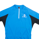 SCOTT Mens Jersey Blue 1/4 Zip L