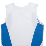 Mens Jersey White Sleeveless V-Neck L