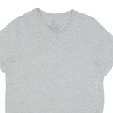 TOMMY HILFIGER Womens T-Shirt Grey V-Neck S