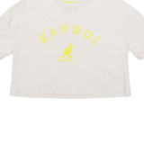 KANGOL Cropped Womens T-Shirt Grey UK 4