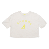 KANGOL Cropped Womens T-Shirt Grey UK 4