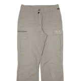 JACK WOLFSKIN Cargo Outdoor Womens Trousers Beige Regular Bootcut W30 L30