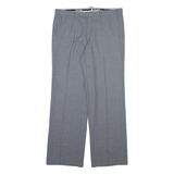 COMMANDER Mens Trousers Grey Regular Straight Wool W34 L31