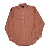 Ralph Lauren Checked Shirt - Large Orange Cotton