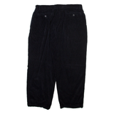LE COLLEZIONI STRUCTURE Womens Corduroy Trousers Blue Relaxed Tapered W36 L28