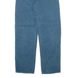 EMPYRE Womens Corduroy Trousers Blue Relaxed Straight W25 L30
