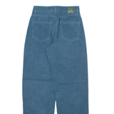 EMPYRE Womens Corduroy Trousers Blue Relaxed Straight W25 L30