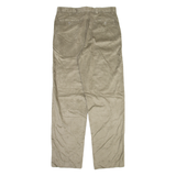 TASSO ELLA Mens Corduroy Trousers Beige Regular Straight W34 L32